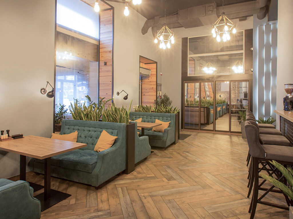 ヴィンテージ調な店内内装